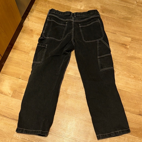 Pacsun Dylan Baggy Denim Jeans Carpenter Contrast Stitch Black 34 x 32 - Picture 6 of 7